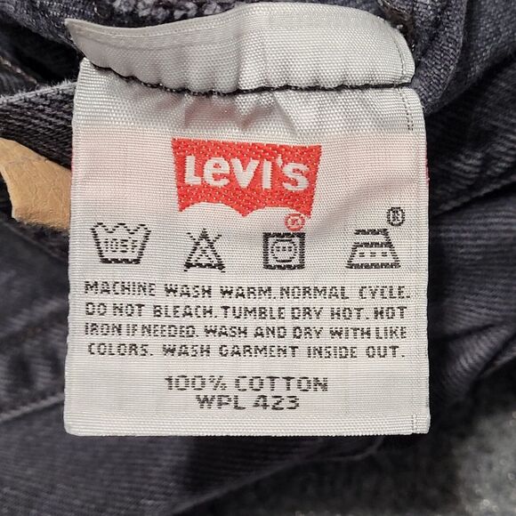 Vtg Levis 501 Jeans 33x30 Black Distressed Dominican Republic Button Front - Picture 9 of 15